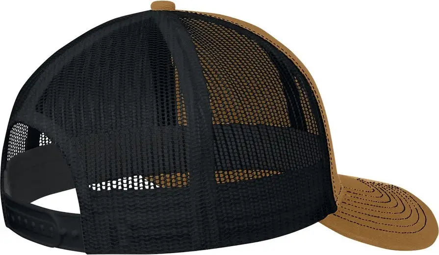 Port Authority C402 Snapback Trucker Cap - Duck Brown Black - Brown/ / Adult Osfa