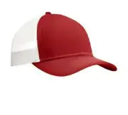 Port Authority C402 Snapback Trucker Cap - Flame Red White - Red/ / Adult Osfa