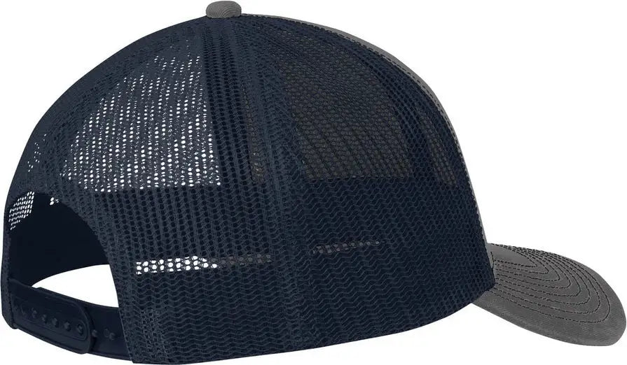 Port Authority C402 Snapback Trucker Cap - Gray Steel True Navy