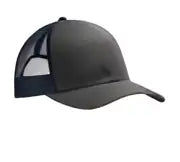 Port Authority C402 Snapback Trucker Cap - Gray Steel True Navy