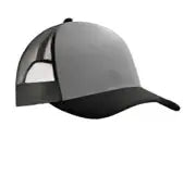 Port Authority C402 Snapback Trucker Cap - Gusty Gray Black Steel
