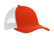 Port Authority C402 Snapback Trucker Cap - Orange White - Orange/ / Adult Osfa
