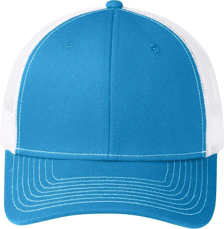 Port Authority C402 Snapback Trucker Cap - Parcel Blue White - Blue/ / Adult Osfa