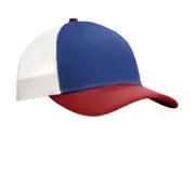 Port Authority C402 Snapback Trucker Cap - Patriot Blue Flame Red White - Blue/ Red/ / Adult Osfa