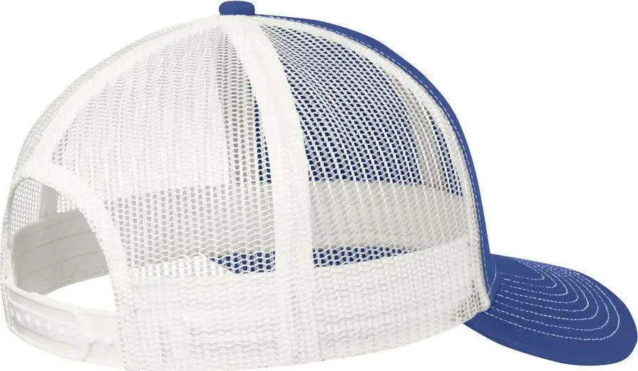 Port Authority C402 Snapback Trucker Cap - Patriot Blue White