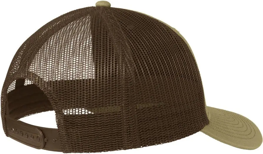 Port Authority C402 Snapback Trucker Cap - True Khaki Coffee
