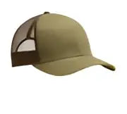 Port Authority C402 Snapback Trucker Cap - True Khaki Coffee