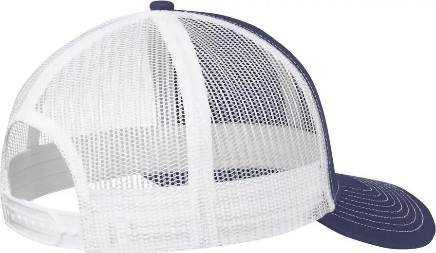Port Authority C402 Snapback Trucker Cap - True Navy White