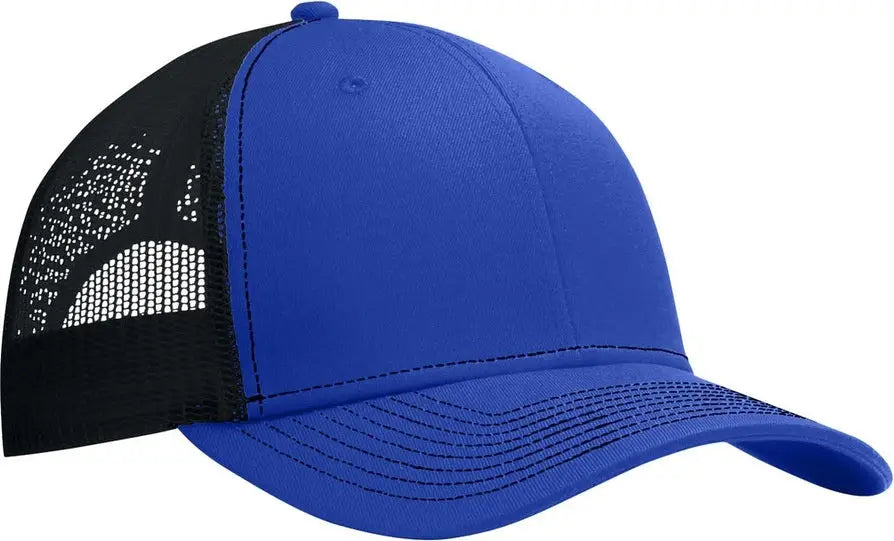 Port Authority C402 Snapback Trucker Cap - True Royal Black - Royal/ / Adult Osfa