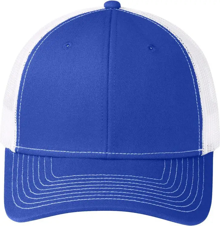 Port Authority C402 Snapback Trucker Cap - True Royal White - Royal/ / Adult Osfa