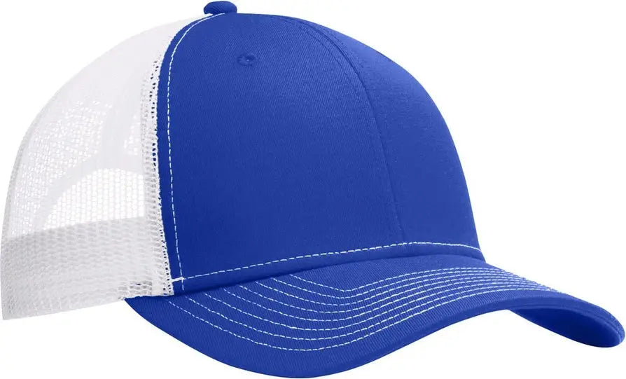 Port Authority C402 Snapback Trucker Cap - True Royal White - Royal/ / Adult Osfa