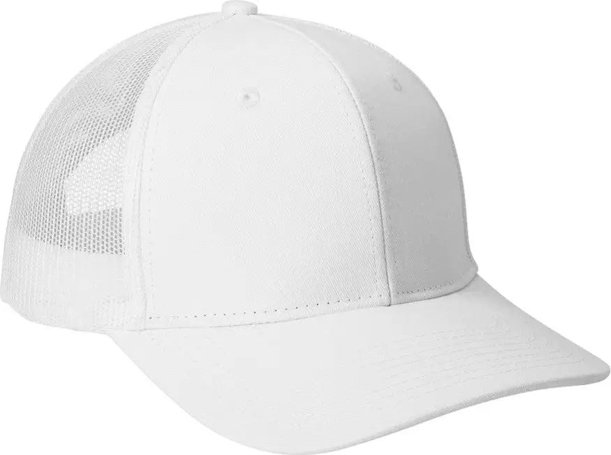 Port Authority C402 Snapback Trucker Cap - White - Adult Osfa