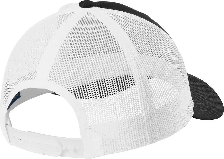 Port Authority C402lp Low-profile Snapback Trucker Cap - Black White - Black/ / Adult Osfa