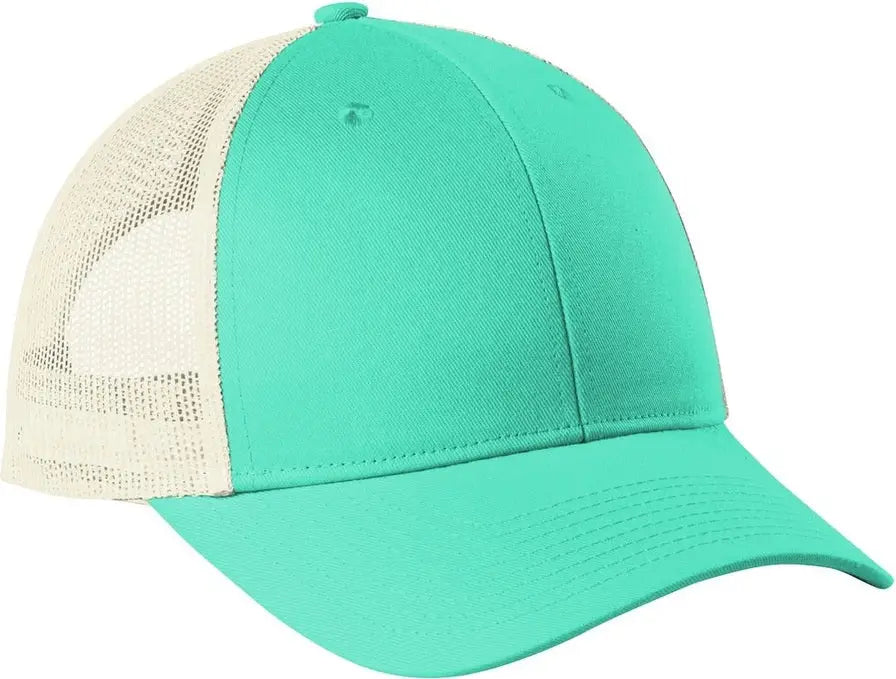 Port Authority C402lp Low-profile Snapback Trucker Cap - Bright Seafoam Ecru - Seafoam/ / Adult Osfa