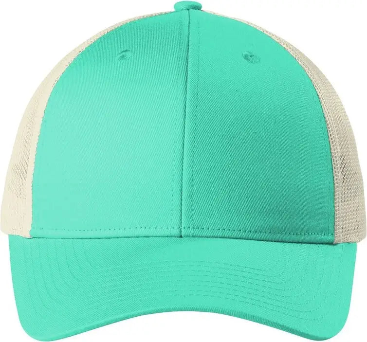 Port Authority C402lp Low-profile Snapback Trucker Cap - Bright Seafoam Ecru - Seafoam/ / Adult Osfa