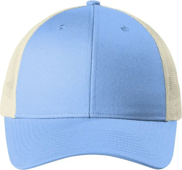 Port Authority C402lp Low-profile Snapback Trucker Cap - Carolina Blue Ecru - Blue/ / Adult Osfa