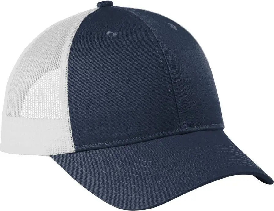 Port Authority C402lp Low-profile Snapback Trucker Cap - Dress Blue Navy Heather Silver Mist - Navy/ / Adult Osfa