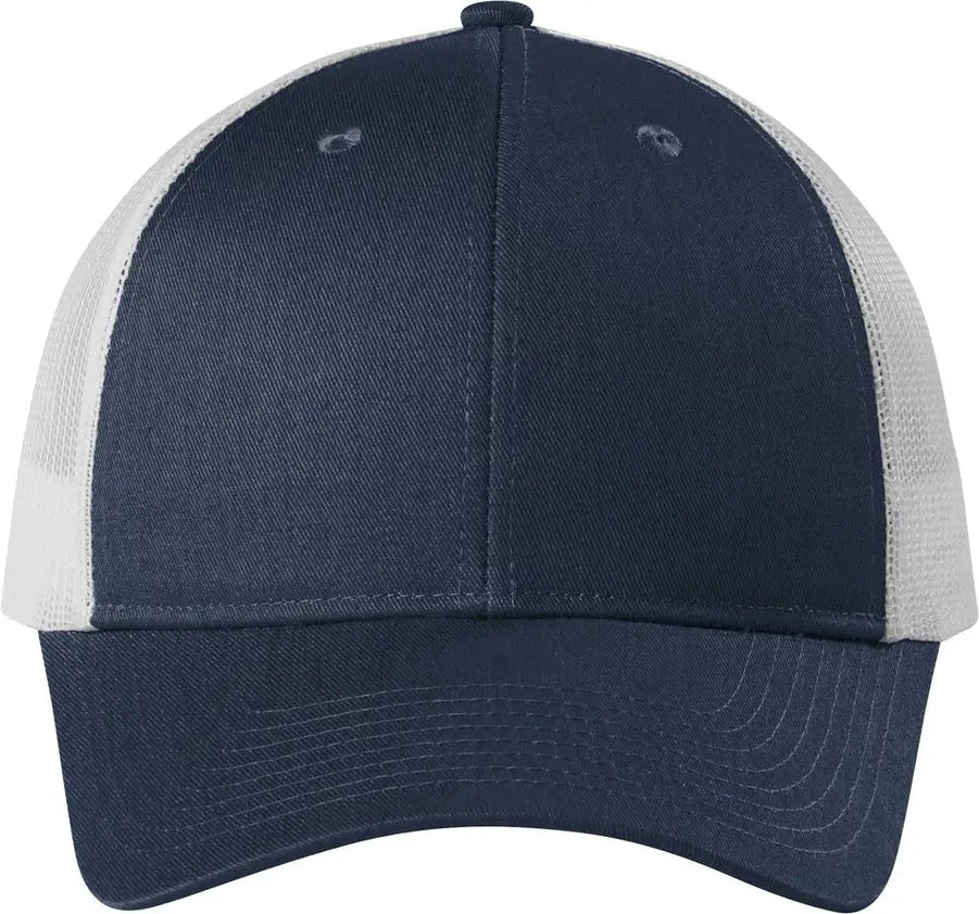 Port Authority C402lp Low-profile Snapback Trucker Cap - Dress Blue Navy Heather Silver Mist - Navy/ / Adult Osfa