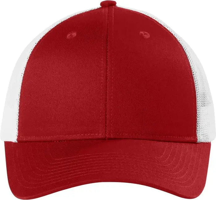 Port Authority C402lp Low-profile Snapback Trucker Cap - Flame Red White - Red/ / Adult Osfa