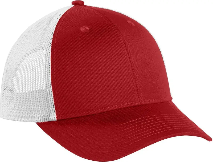 Port Authority C402lp Low-profile Snapback Trucker Cap - Flame Red White - Red/ / Adult Osfa