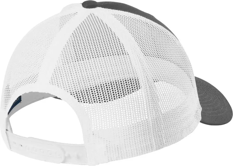 Port Authority C402lp Low-profile Snapback Trucker Cap - Gray Steel White - Steel/ / Adult Osfa