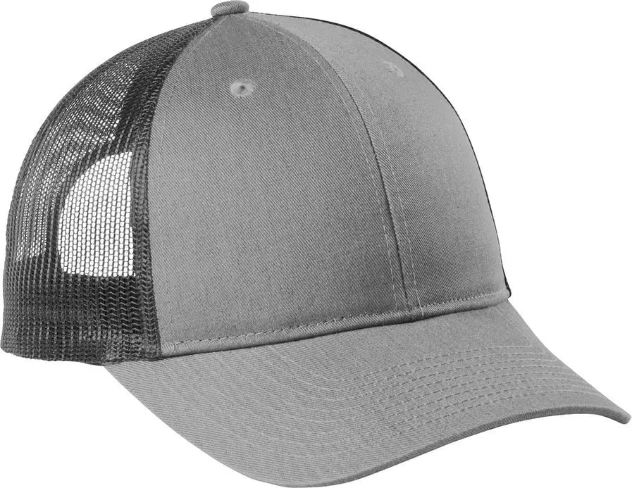 Port Authority C402lp Low-profile Snapback Trucker Cap - Heather Gray Steel - Gray/ / Adult Osfa