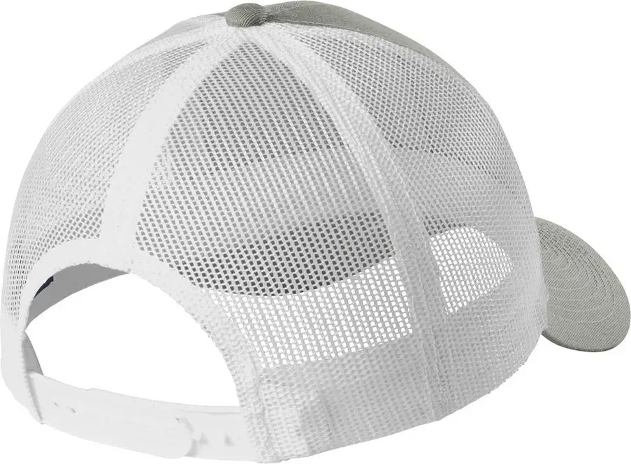 Port Authority C402lp Low-profile Snapback Trucker Cap - Heather Gray White - Gray/ / Adult Osfa