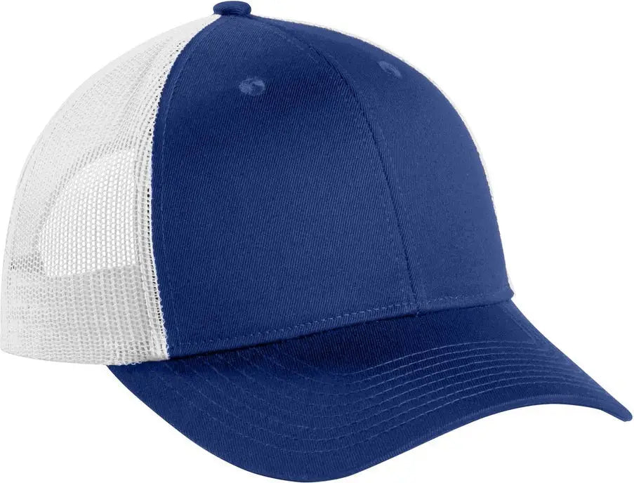Port Authority C402lp Low-profile Snapback Trucker Cap - Patriot Blue White - Blue/ / Adult Osfa