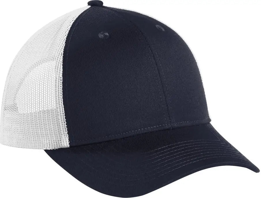 Port Authority C402lp Low-profile Snapback Trucker Cap - Rich Navy White - Navy/ / Adult Osfa