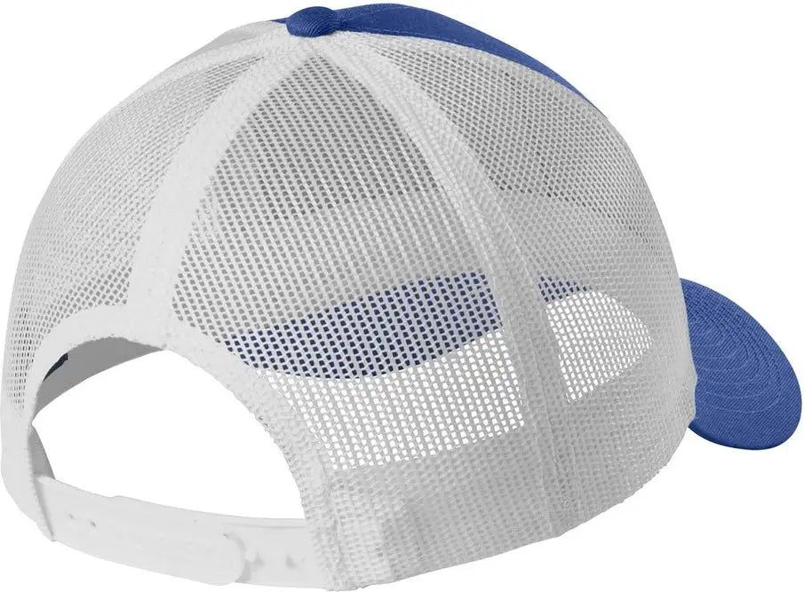 Port Authority C402lp Low-profile Snapback Trucker Cap - True Blue Heather Silver Mist - Blue/ / Adult Osfa