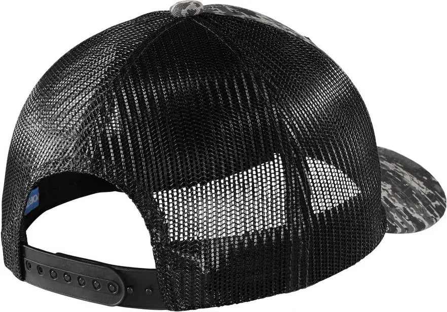 Port Authority C404 Digi Camo Snapback Trucker Cap - Black - Digi/ / Adult Osfa