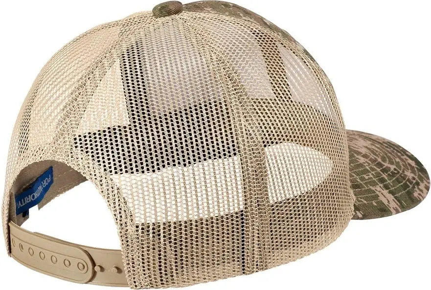 Port Authority C404 Digi Camo Snapback Trucker Cap - Olive Drab Green Coyote Brown - Digi/ / Adult Osfa