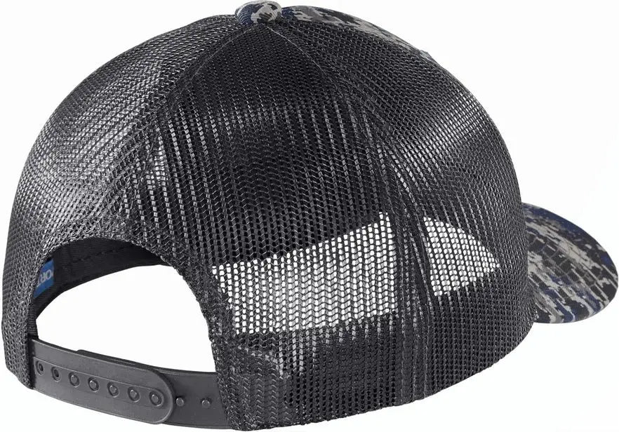 Port Authority C404 Digi Camo Snapback Trucker Cap - Rich Navy Gray Steel - Digi/ / Adult Osfa