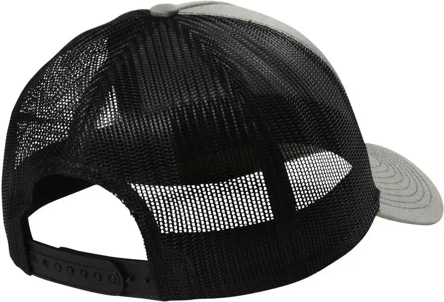 Port Authority C405 Snapback Five-panel Trucker Cap - Heather Gray Black - Gray/ / Adult Osfa