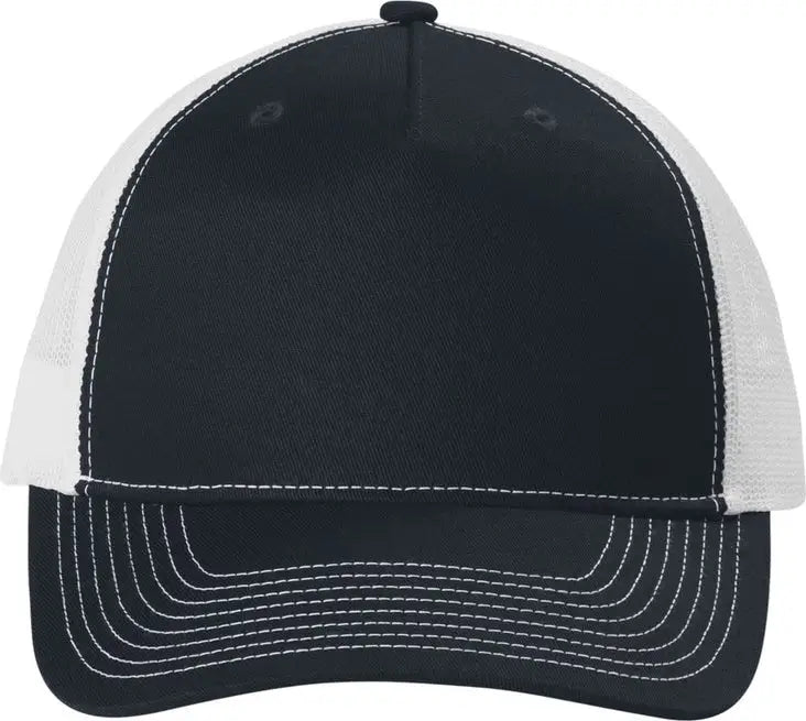 Port Authority C405 Snapback Five-panel Trucker Cap - Rich Navy White - Navy/ / Adult Osfa