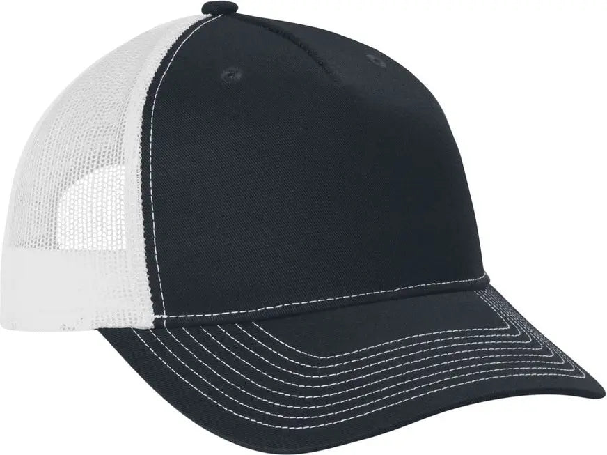 Port Authority C405 Snapback Five-panel Trucker Cap - Rich Navy White - Navy/ / Adult Osfa