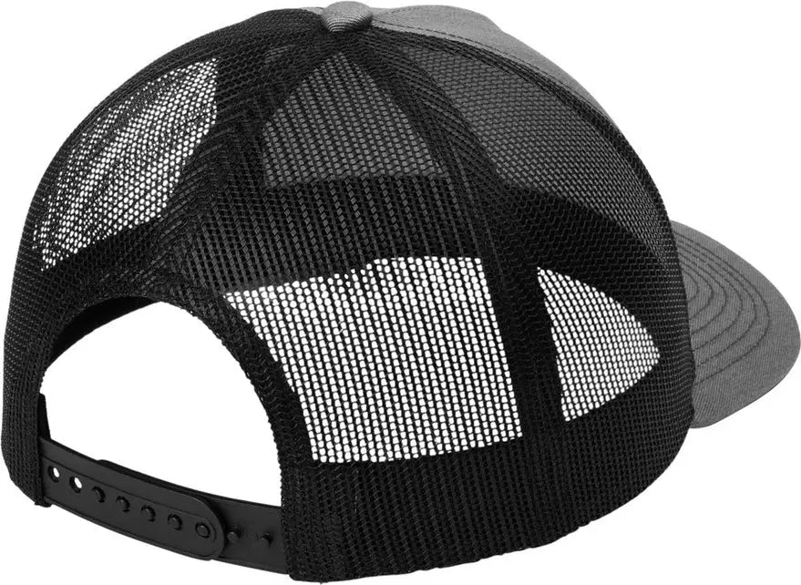Port Authority C405lp Low-profile Snapback 5-panel Trucker Cap - Heather Gray Black - Gray/ / Adult Osfa