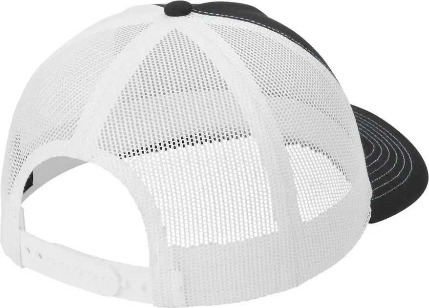 Port Authority C405lp Low-profile Snapback 5-panel Trucker Cap - Black White - Black/ / Adult Osfa