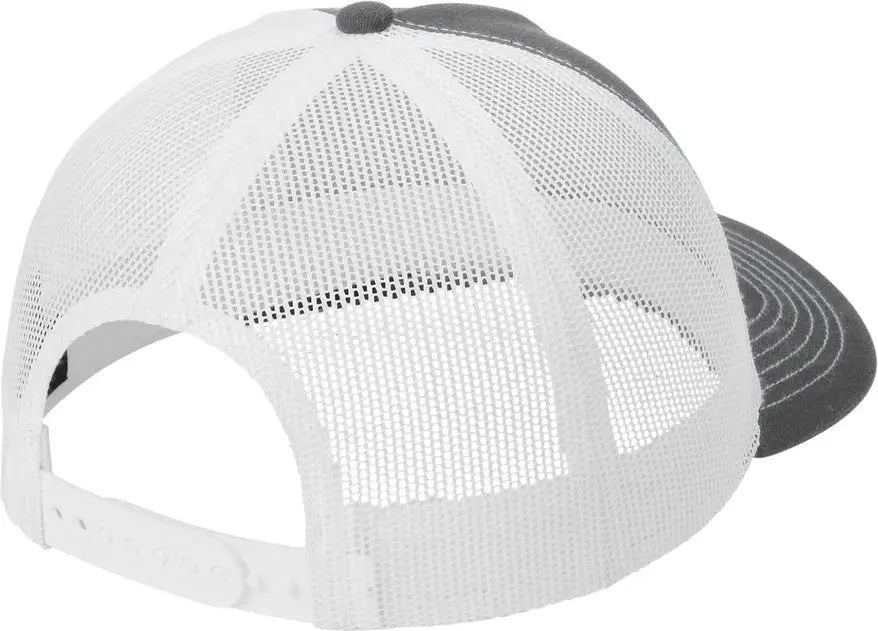 Port Authority C405lp Low-profile Snapback 5-panel Trucker Cap - Gray Steel White - Steel/ / Adult Osfa