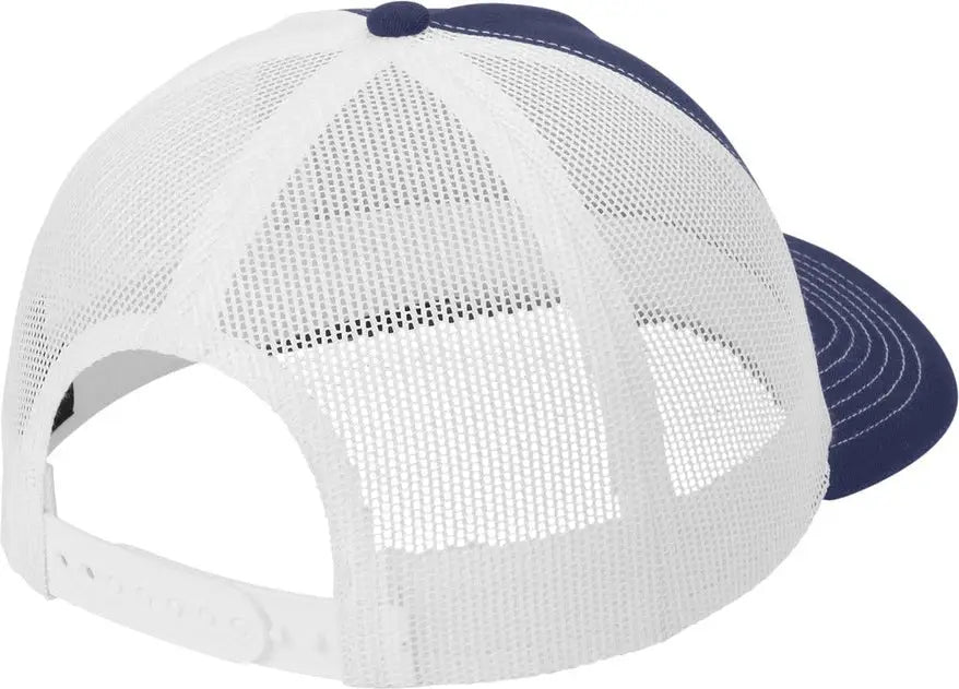Port Authority C405lp Low-profile Snapback 5-panel Trucker Cap - True Navy White - Navy/ / Adult Osfa