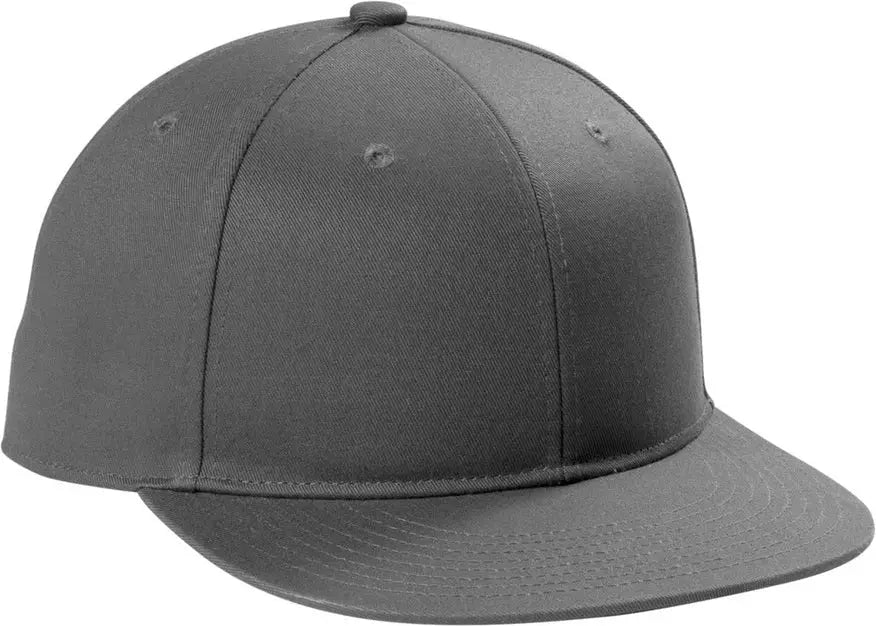 Port Authority C406 Snapback Flat Bill Cap - Gray Steel
