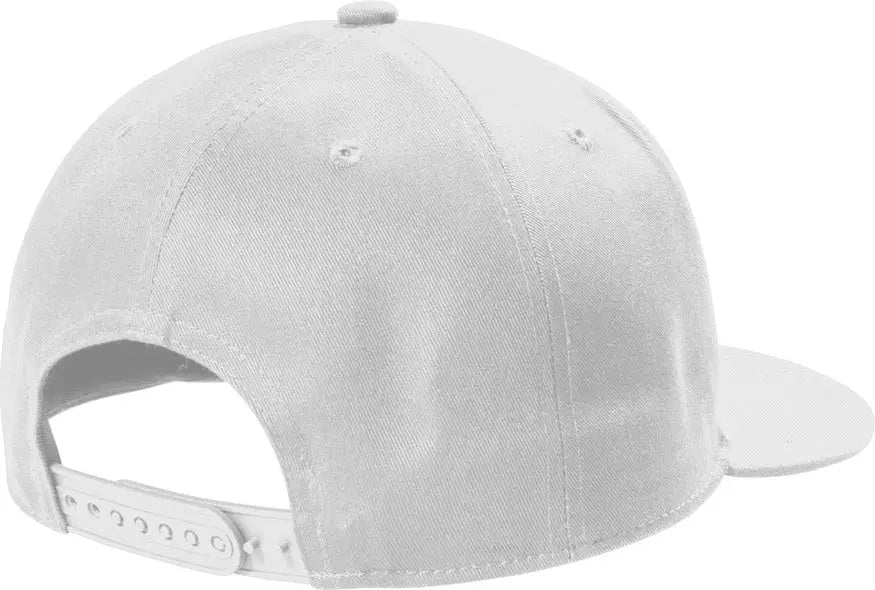Port Authority C406 Snapback Flat Bill Cap - White - Adult Osfa