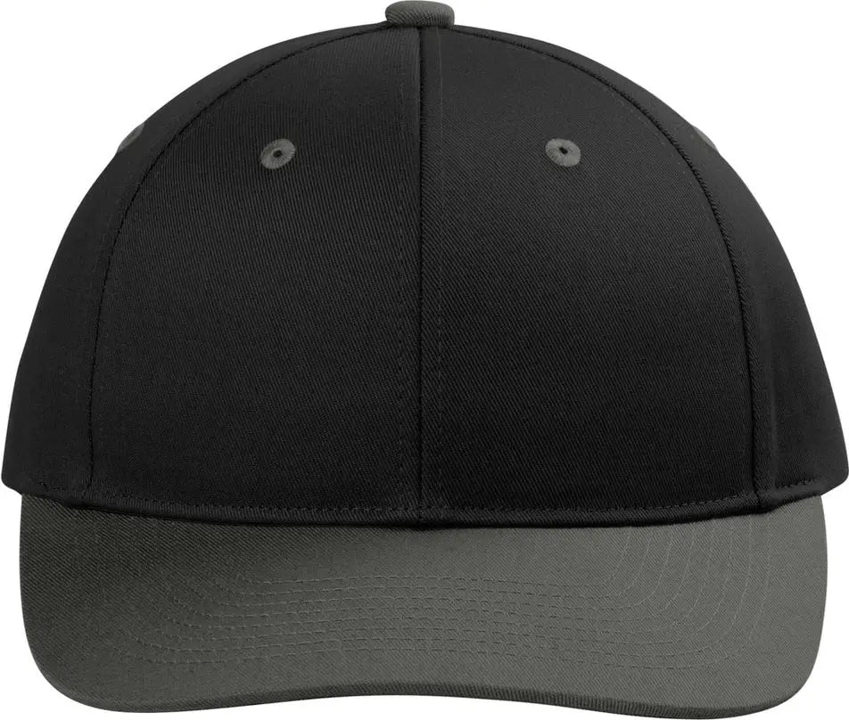 Port Authority C408 Snapback Cap - Black Gray Steel - Black/ / Adult Osfa