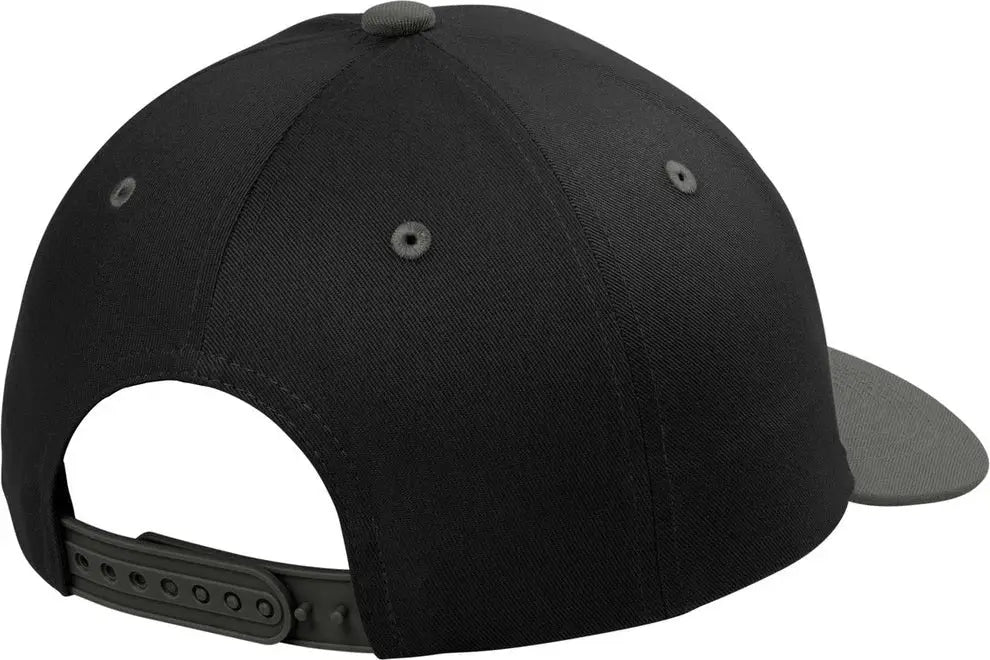 Port Authority C408 Snapback Cap - Black Gray Steel - Black/ / Adult Osfa