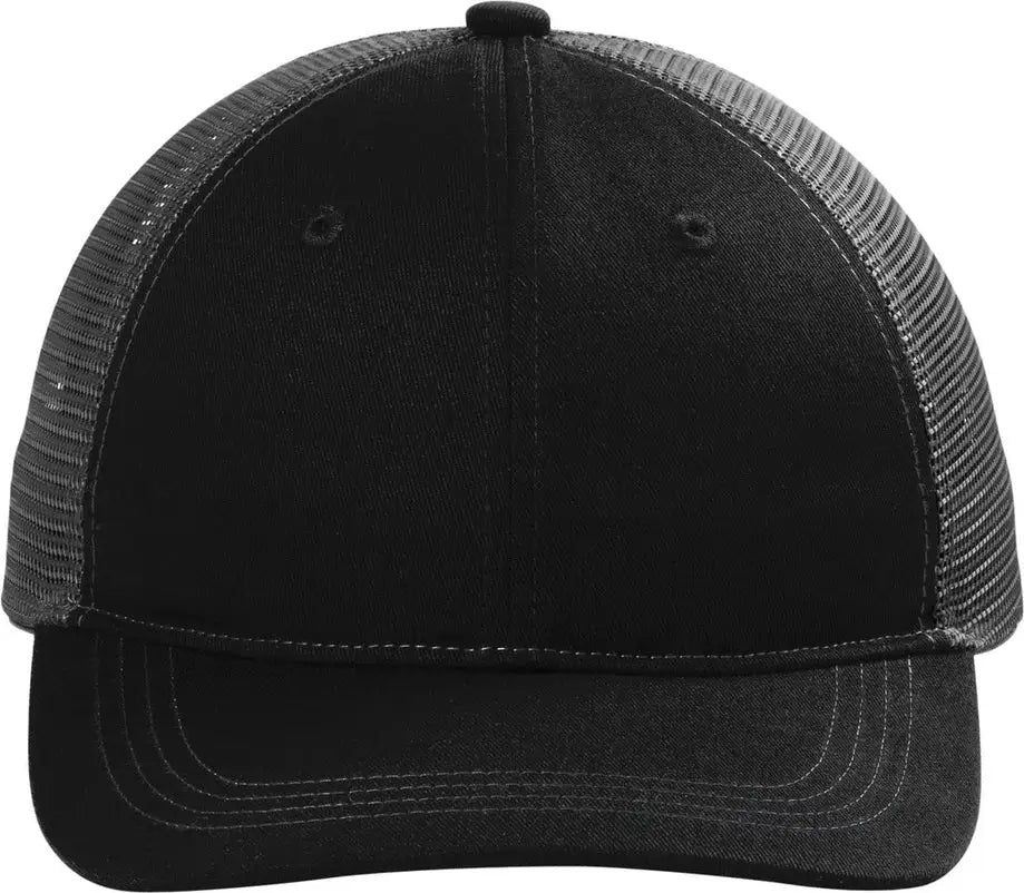 Port Authority C409 Unstructured Snapback Trucker Cap - Black Gray Steel - Black/ / Adult Osfa