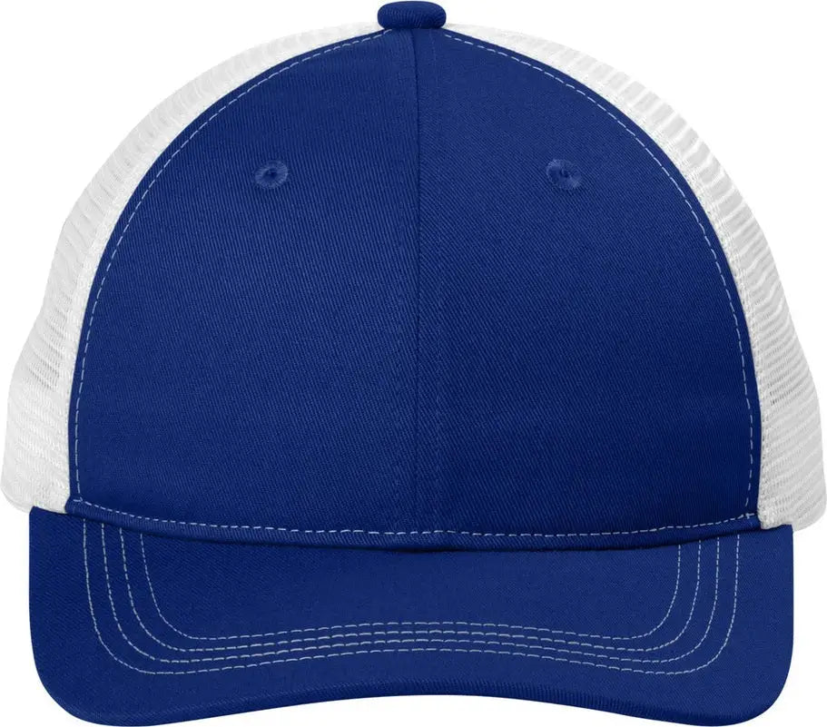 Port Authority C409 Unstructured Snapback Trucker Cap - Patriot Blue White - Blue/ / Adult Osfa