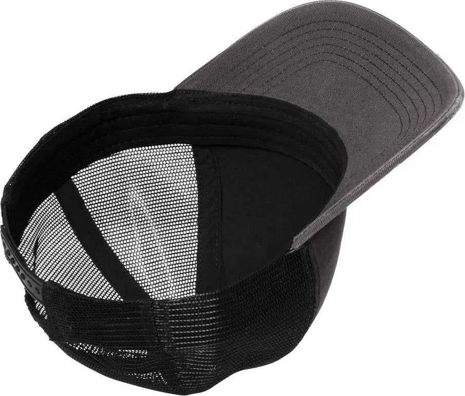Port Authority C600 Distressed Mesh Back Cap - Grey Steel Black