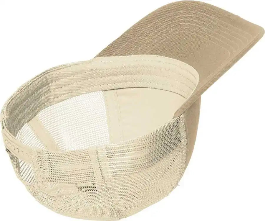Port Authority C600 Distressed Mesh Back Cap - Khaki/stn - Khaki Ivory / one Size Fits Most