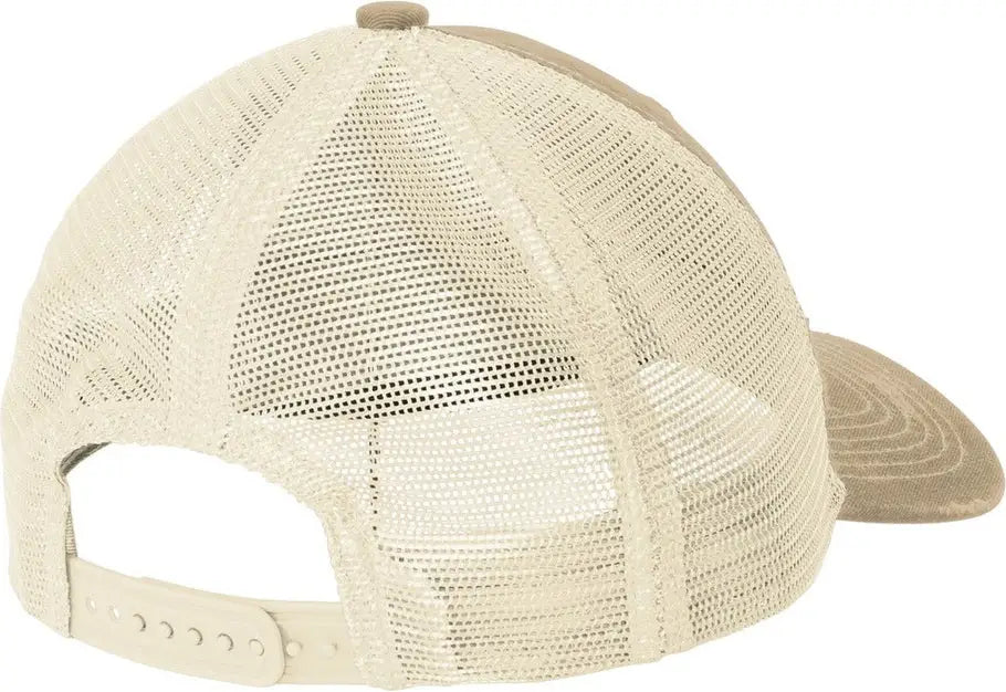 Port Authority C600 Distressed Mesh Back Cap - Khaki Stone - Khaki/ / one Size Fits Most