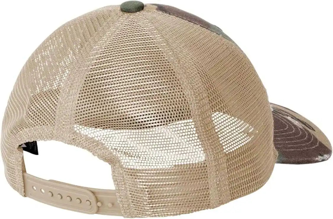 Port Authority C600 Distressed Mesh Back Cap - Military Camo Khaki - Green / one Size Fits Most